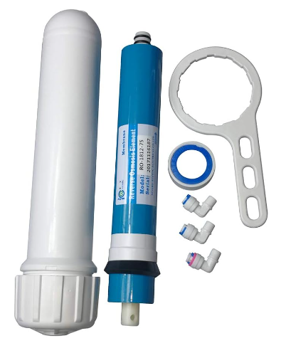 Kit de carcasa de membrana de ósmosis inversa RO con conector rápido de 1/4 para válvula de retención