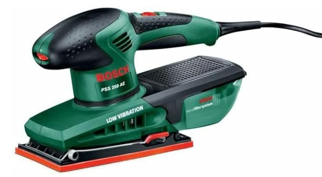 Bosch PSS 250 AE Lijadora orbital en Maletín de Transporte, 250 W