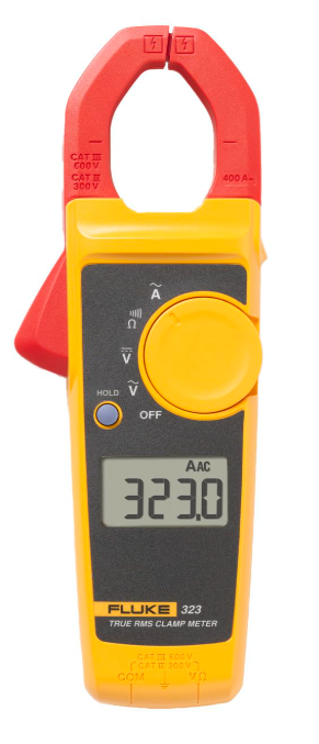 FLUKE Multímetro 323 alicates AC TRMS, 8 medidas tensión CC hasta 600 V